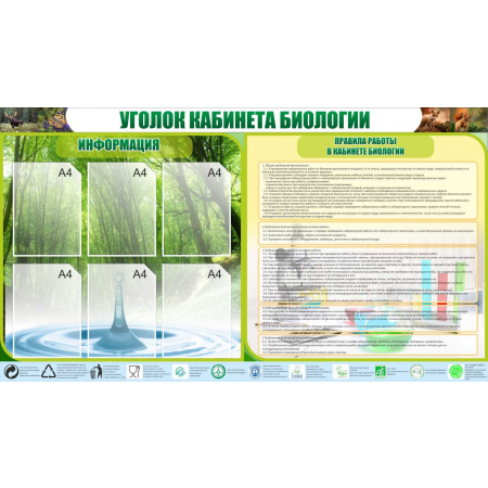 Комплект стендов для кабинета биологии