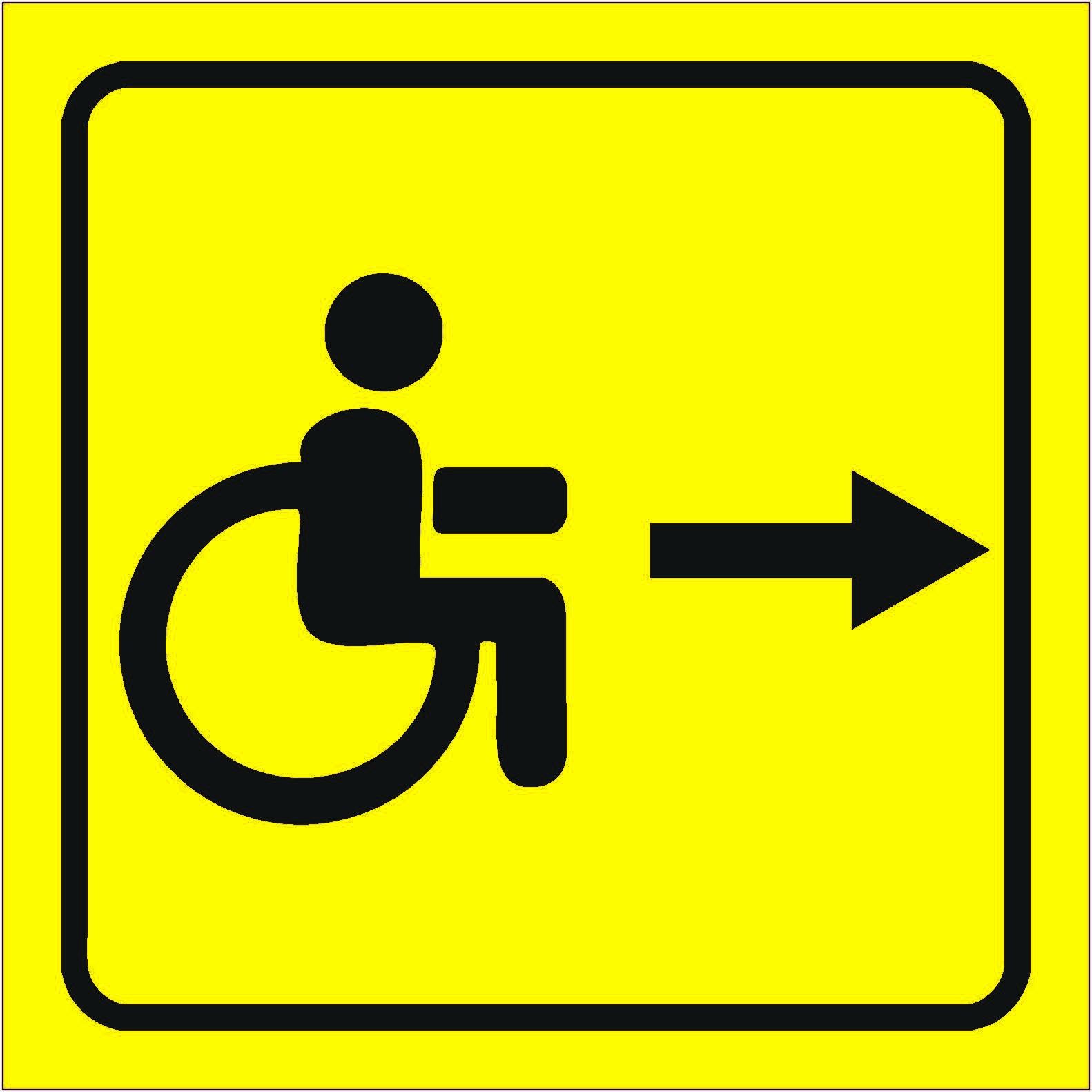 Знак инвалид на указателях