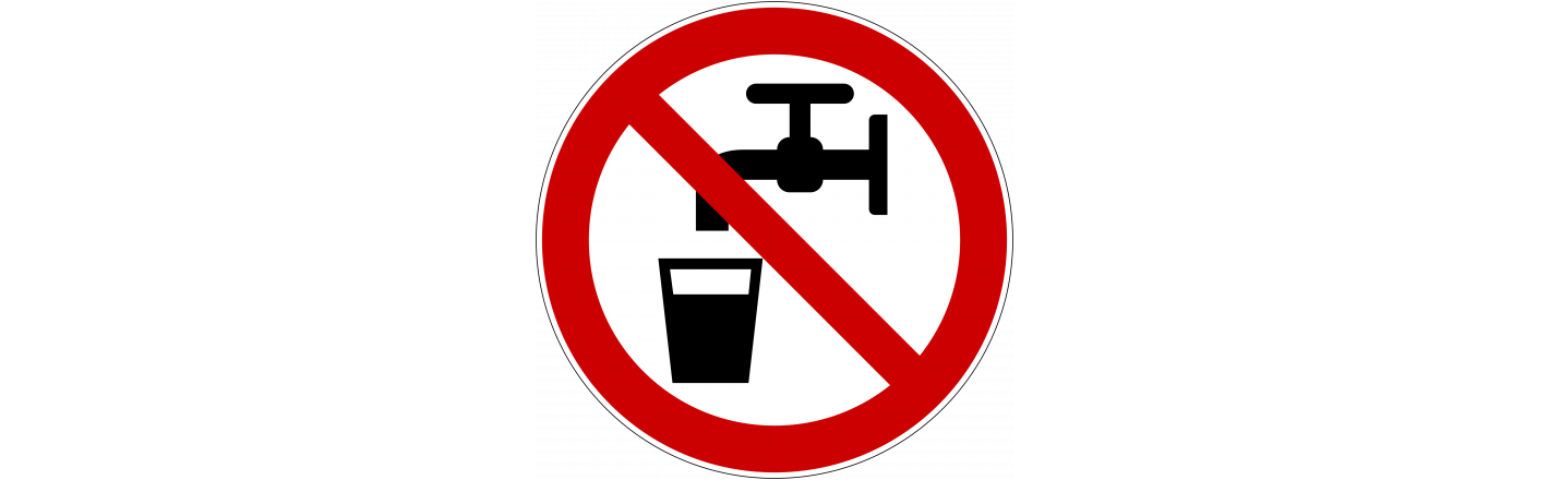 Табличка "Запрещается использовать в качестве питьевой воды": шаблоны, примеры макетов и дизайна, фото