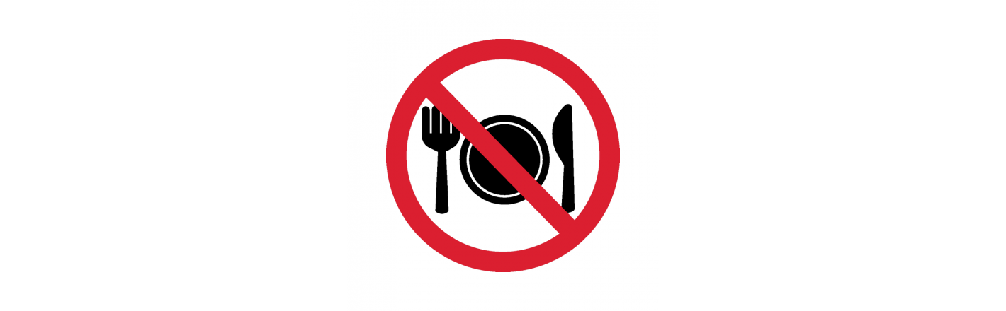 Табличка "Запрещается принимать пищу": шаблоны, примеры макетов и дизайна, фото